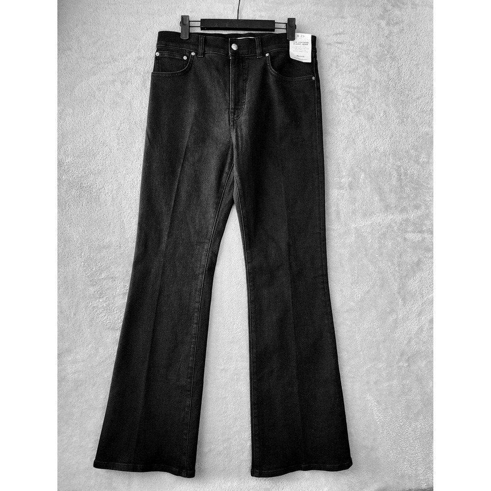 Madewell Jeans Womens Size 29 Vintage Flare Black Frost Stretch Magic Pockets